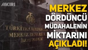 Merkez Bankası 13 Aralık'taki dördüncü müdahalesinin miktarını açıkladı