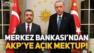 Merkez Bankası, AKP'ye açık mektup gönderdi