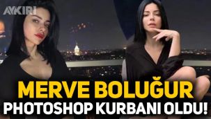 Merve Boluğur photoshop kurbanı oldu: Kalçasını büyütürken vitrini yamulttu