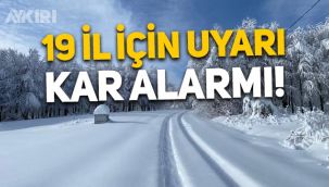 Meteoroloji'den 19 il için kar uyarısı: İşte il il hava durumu