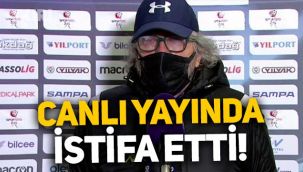 Mustafa Reşit Akçay, canlı yayında istifa etti