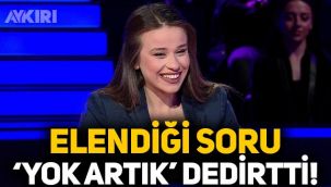Oyuncu Elif Karagöz'ün Kim Milyoner Olmak İster'de elendiği soru izleyenlere 