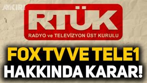 RTÜK, FOX TV ve TELE1 hakkında kararını verdi: Para cezası kesti