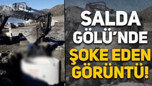 Salda Gölü'nde şoke eden görüntü: Kepçeyle su kuyusu açtılar