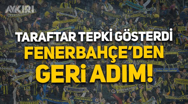 Taraftar tepki gösterdi, Fenerbahçe bilet fiyatlarında indirim yaptı