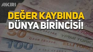 Türk Lirası, 2021 yılında değer kaybında dünya birincisi oldu
