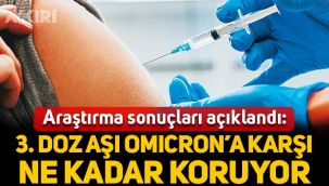 Üçüncü doz aşı Omicron varyantına karşı ne kadar etkili? Araştırmanın sonuçları açıklandı