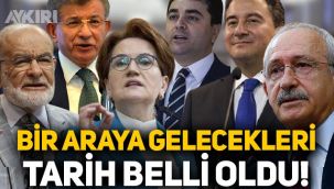 6 muhalefet liderinin bir araya geleceği tarih belli oldu