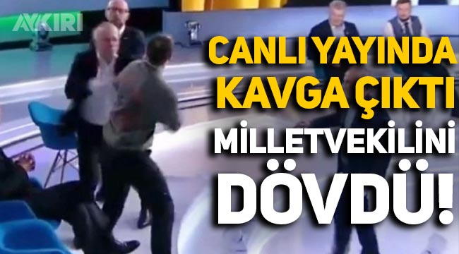 Canlı yayında kavga çıktı: Ukraynalı gazeteci, milletvekilini dövdü