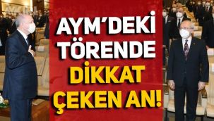 Erdoğan ve Kemal Kılıçdaroğlu arasında dikkat çeken an! Anayasa Mahkemesi'ndeki törende selamlaştılar