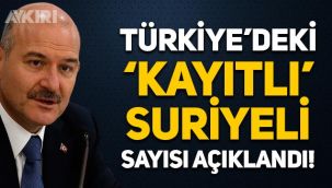 İçişleri Bakanlığı, Türkiye'deki kayıtlı Suriyeli sayısını açıkladı