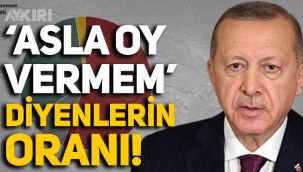 Son anket açıklandı: Erdoğan'a asla oy vermem diyenlerin oranı belli oldu