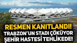 Trabzon'da dolgu alana yapılan stadyum çöküyor, şehir hastanesi tehlikede