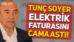 Tunç Soyer, belediyeye gelen elektrik faturasını cama astı, sosyal medyada paylaştı