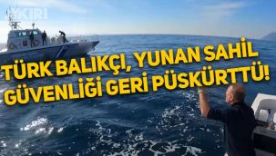 Türk balıkçı Ege'de Yunan sahil güvenliğine meydan okudu, sosyal medyada gündem oldu