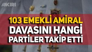 103 emekli amiral davasını hangi partiler takip etti?
