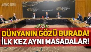 Antalya'da tarihi zirve başladı: Rusya ve Ukrayna Dışişleri Bakanları ilk kez aynı masada!