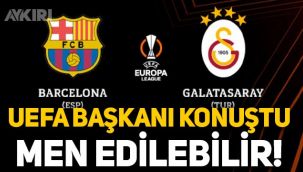 Galatasaray'ın rakibi Barcelona men edilebilir! UEFA Başkanı Caferin'den sert açıklama