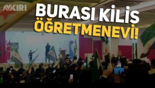 Kilis öğretmenevinde çekilen görüntüler gündeme bomba gibi düştü, salonun tamamını Suriyeliler doldurdu, Özgür Suriye Ordusu bayrakları açıldı