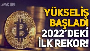 Kripto paralarda yükseliş başladı: 2022'de ilk rekor seviye geldi