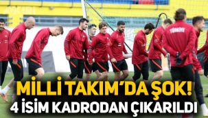 Milli Takım'da şok, Portekiz maçında yoklar: 4 isim kadrodan çıkarıldı