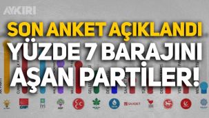 Son seçim anketi açıklandı: Yüzde 7 barajını hangi partiler geçebiliyor? İşte oy oranları
