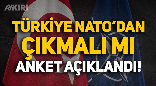 Türkiye NATO'dan çıkmalı mı? Anket sonuçları açıklandı