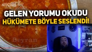 Twitch yayıncısı HTalks, izlediği yemek videosuna gelen yorumu okudu, hükümete seslendi