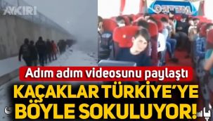 Videosunu paylaştı: Kaçaklar İran sınırından Türkiye'ye böyle giriyor, otobüsle taşınıyor!