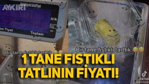 1 adet fıstıklı tatlının fiyatı şaşırttı, videosu sosyal medyada gündem oldu