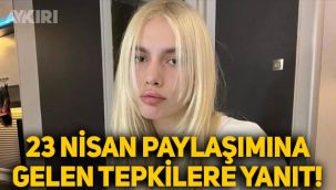 Aleyna Tilki'den 23 Nisan paylaşımına gelen tepkilere yanıt