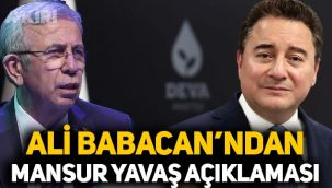 Ali Babacan'dan Mansur Yavaş ve Cumhurbaşkanı adaylığı açıklaması