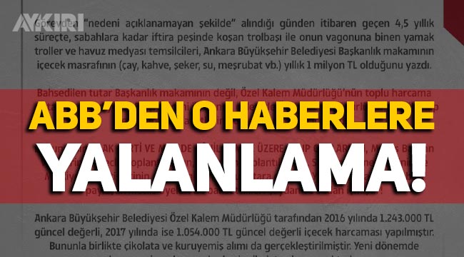Ankara Büyükşehir Belediyesi'nden sert açıklama! O haberleri yalanladı