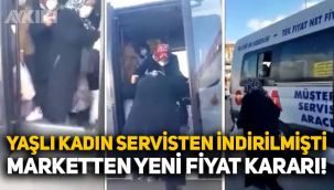 Ankara'da yaşlı kadın zorla servisten indirilmişti: Marketten yeni fiyat kararı