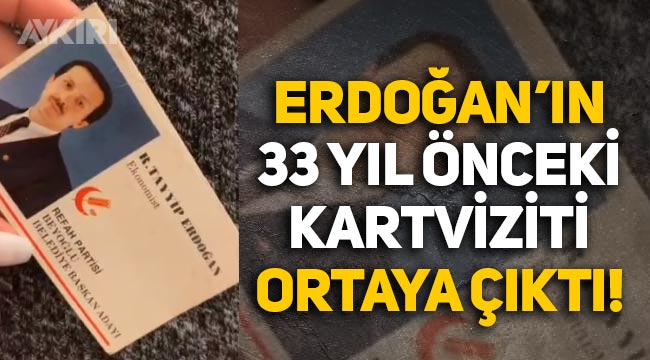 Cumhurbaşkanı Erdoğan'ın 33 yıl önceki kartviziti ortaya çıktı