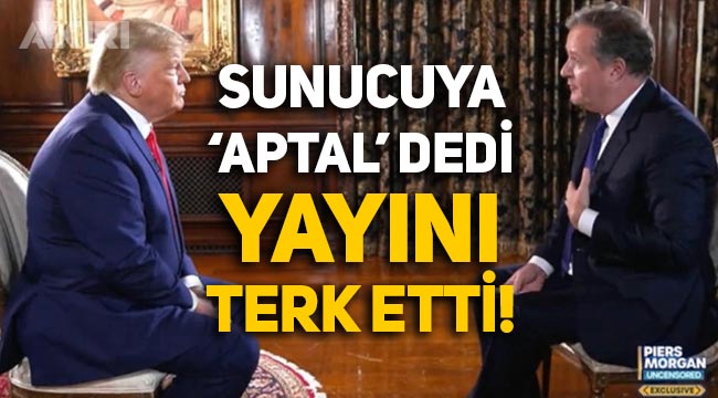 Donald Trump sinirlendi: Sunucuya 'Aptal' dedi, yayını terk etti