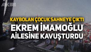 Ekrem İmamoğlu kaybolan çocuğu buldu, ailesine kavuşturdu