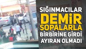 Esenyurt'ta yabancı uyruklukların kavgası kameralara böyle yansıdı