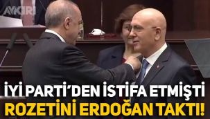 İYİ Parti'den istifa eden İsmail Ok, AKP'ye katıldı: Rozetini Erdoğan taktı