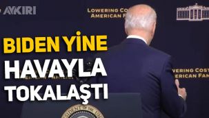 Joe Biden yine havayla tokalaştı, arkasını dönüp güldü
