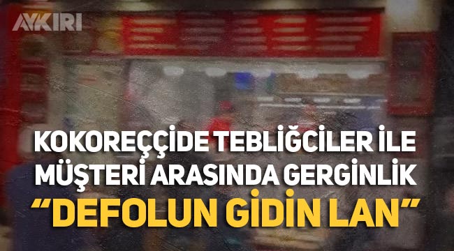 Kadıköy'de tebliğciler olarak adlandırılan grupla, mekanda oturan vatandaşlar arasında gerginlik