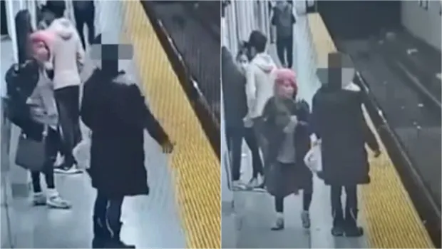 Kanada'da akılalmaz olay: Metro bekleyen kadını raylara itti!