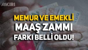 Memur ve emeklilerin maaşlarına yapılacak enflasyon farkı zammı belli oldu