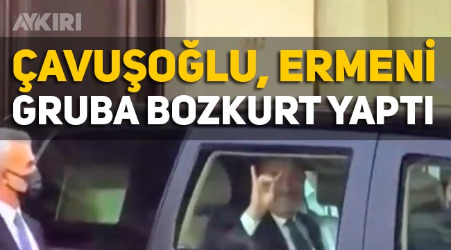 Mevlüt Çavuşoğlu, kendisini protesto eden Ermenilere Bozkurt yaptı