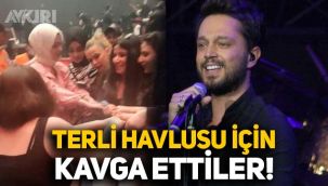 Murat Boz terini sildiği havluyu fırlattı, seyirciler almak için kavga çıkardı