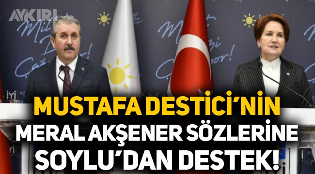 Mustafa Destici'nin Meral Akşener sözlerine Süleyman Soylu'dan destek geldi