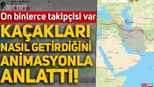 On binlerce takipçisi var: İnsan kaçakçısı, kaçakları  Türkiye'ye nasıl getirdiğini animasyonla anlattı!