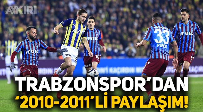 Trabzonspor'dan "2010-2011" vurgulu şampiyonluk paylaşımı