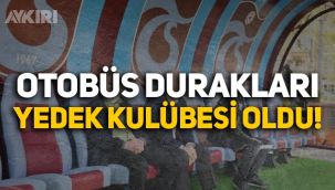 Trabzonspor şampiyonluğa hazırlanıyor: Otobüs durakları yedek kulübesi oldu