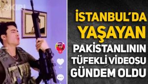 Tüfek ve hücum yelekli paylaşım yapan Pakistanlı yakalandı, evinden çıkanlar şaşırttı